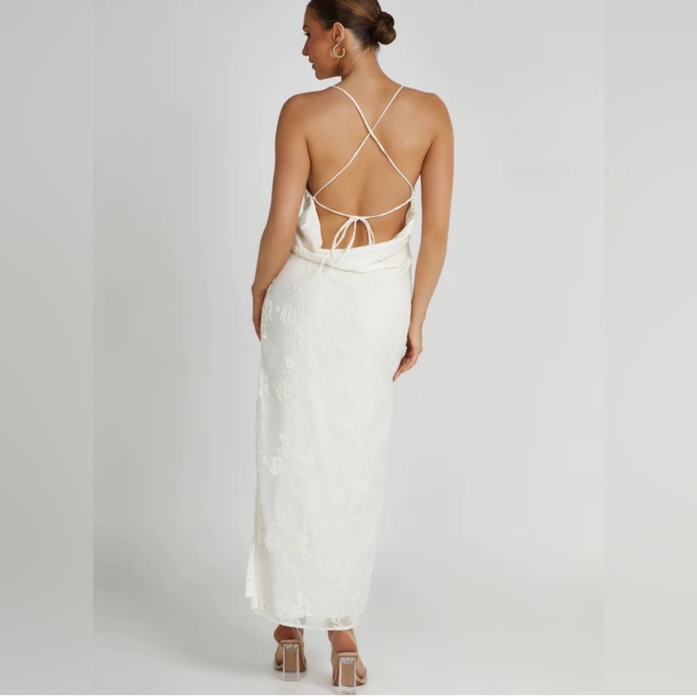 MESKI WHITE ERIKA VELVET DRESS. never worn - NWT